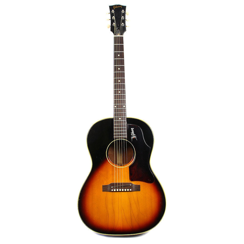 1967 Vintage Gibson B-25 Acoustic Guitar in Sunburst Finish