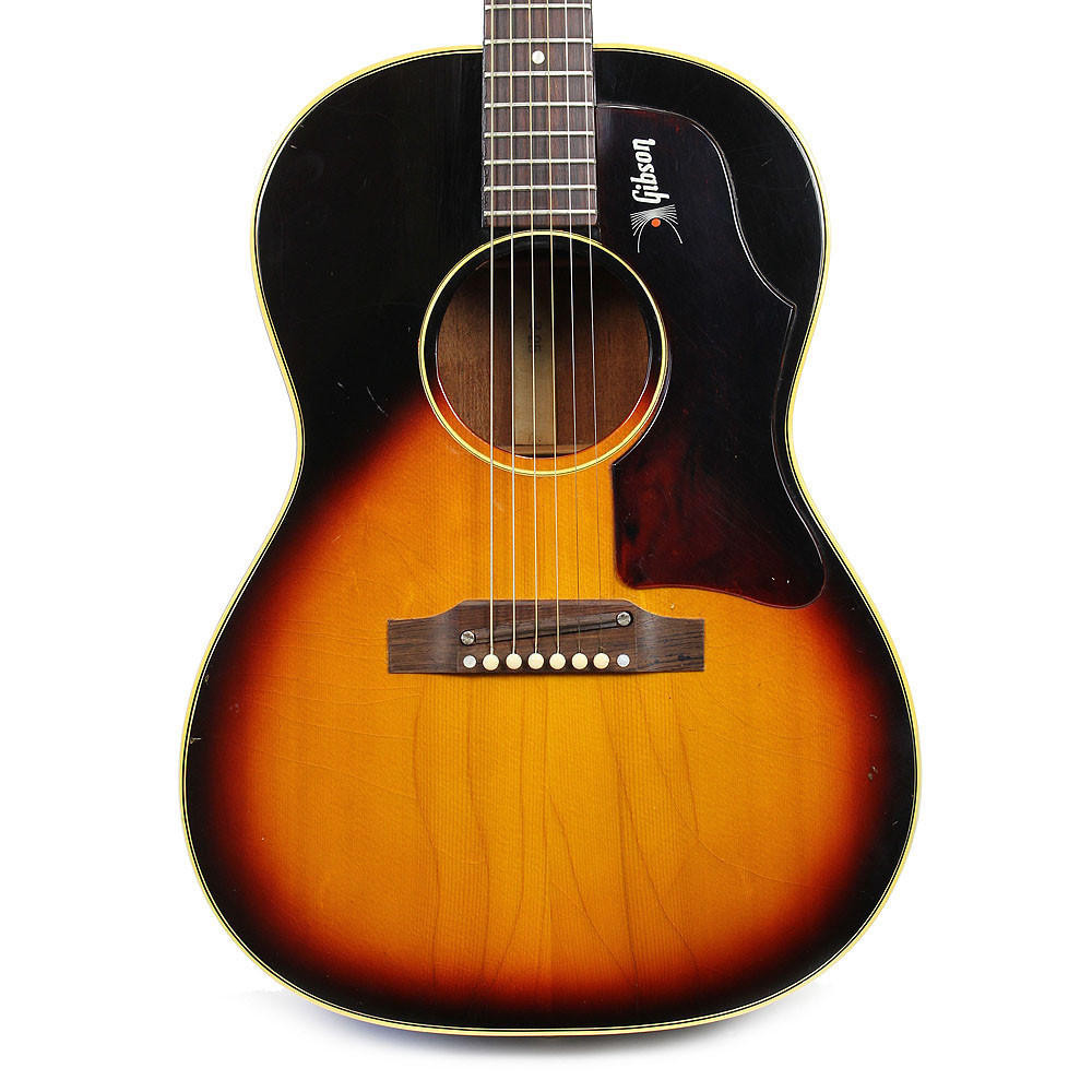 1967 Vintage Gibson B-25 Acoustic Guitar in Sunburst Finish