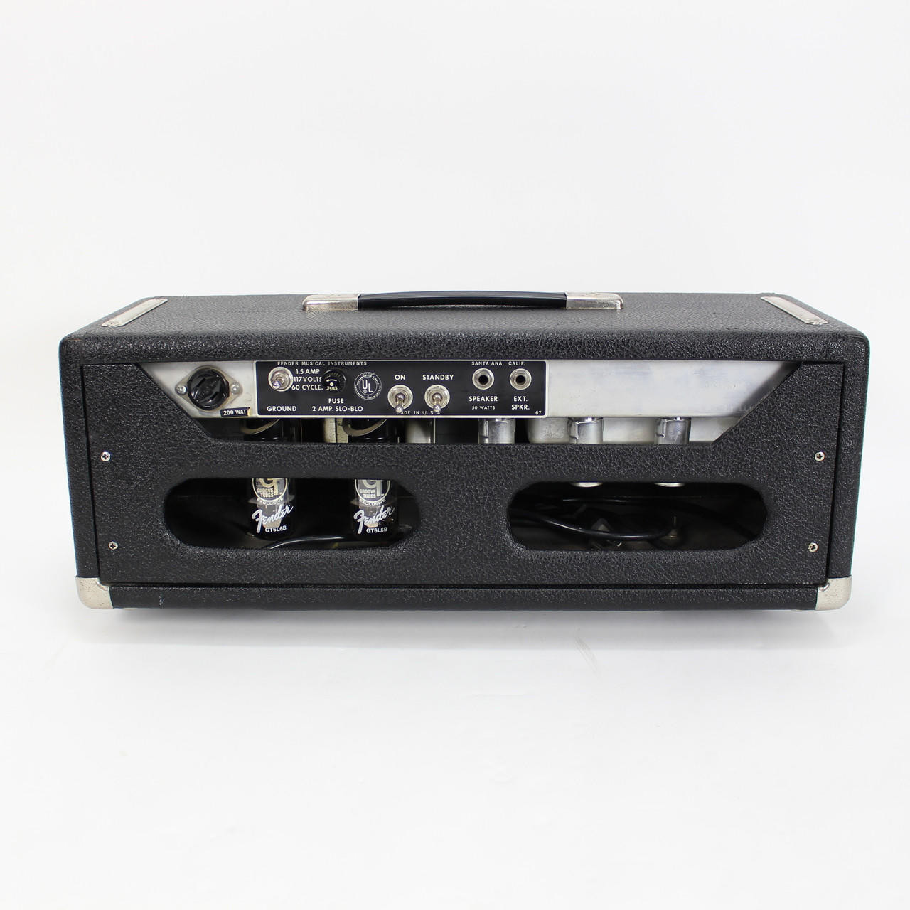 Vintage 1968 Drip Edge Fender Bassman 50W Tube Amp Head AA864