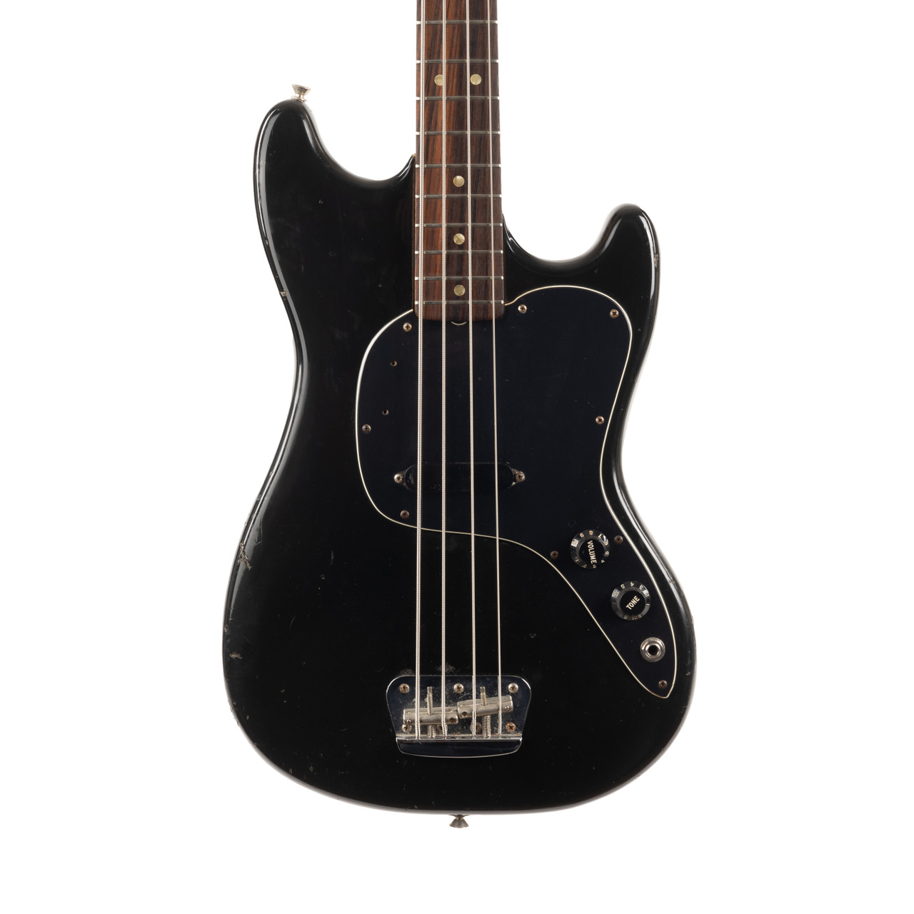 ビンテージ Fender Musicmaster Bass ブラック Vintage Fender Musicmaster Bass Black 1977 | Cream City Music