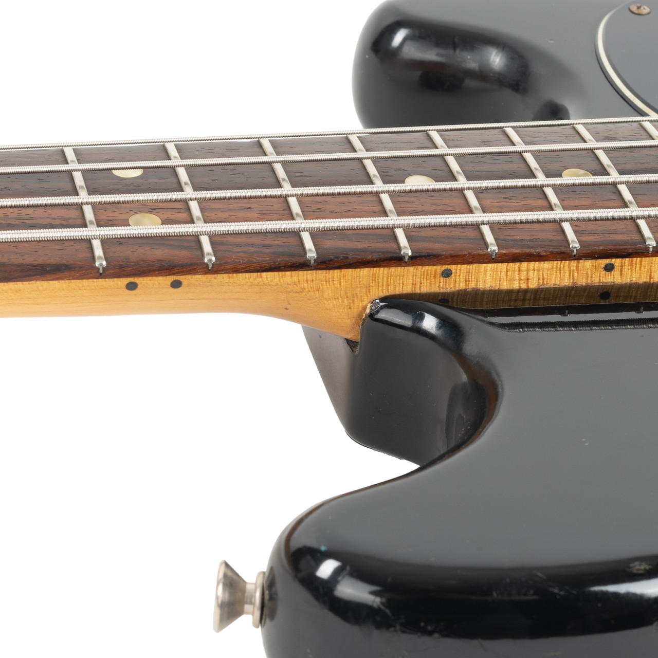 Vintage Fender Musicmaster Bass Black 1977 | Cream City Music