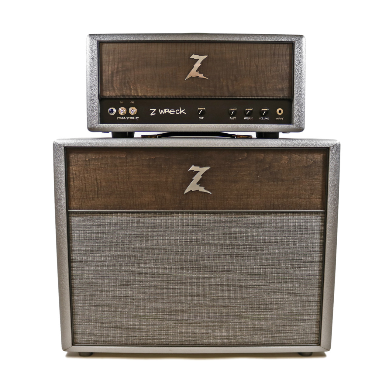 Used Dr. Z Z-Wreck Silver Set 30W 2x12 Tube Piggyback Amp 2012