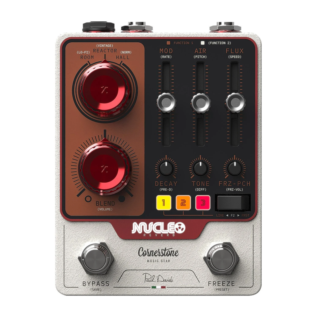 Cornerstone Nucleo Reverb Pedal - White | Cream City Music