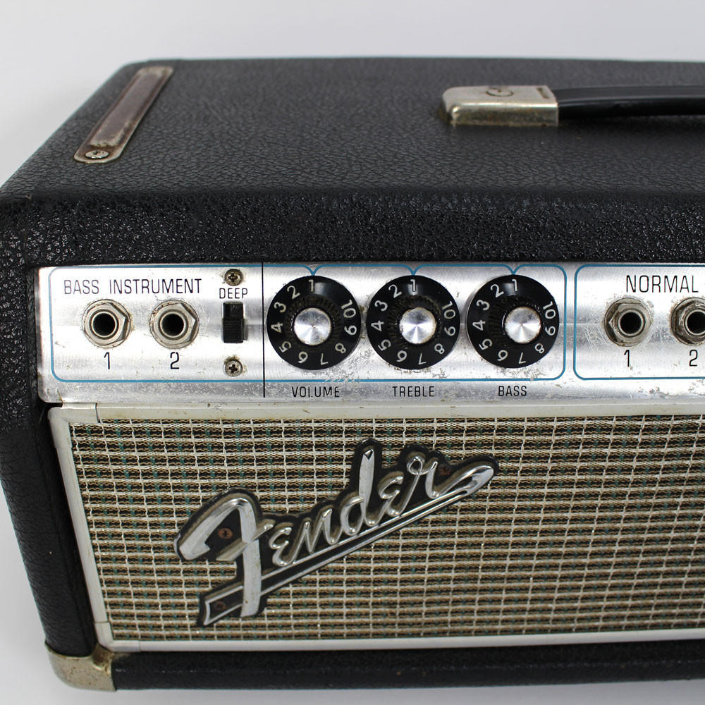 Vintage 1968 Drip Edge Fender Bassman 50W Tube Amp Head Modified