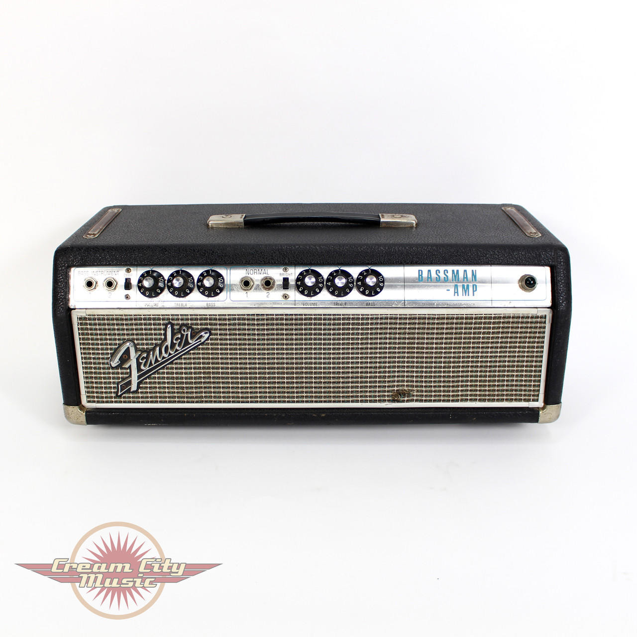 Vintage 1968 Drip Edge Fender Bassman 50W Tube Amp Head Modified
