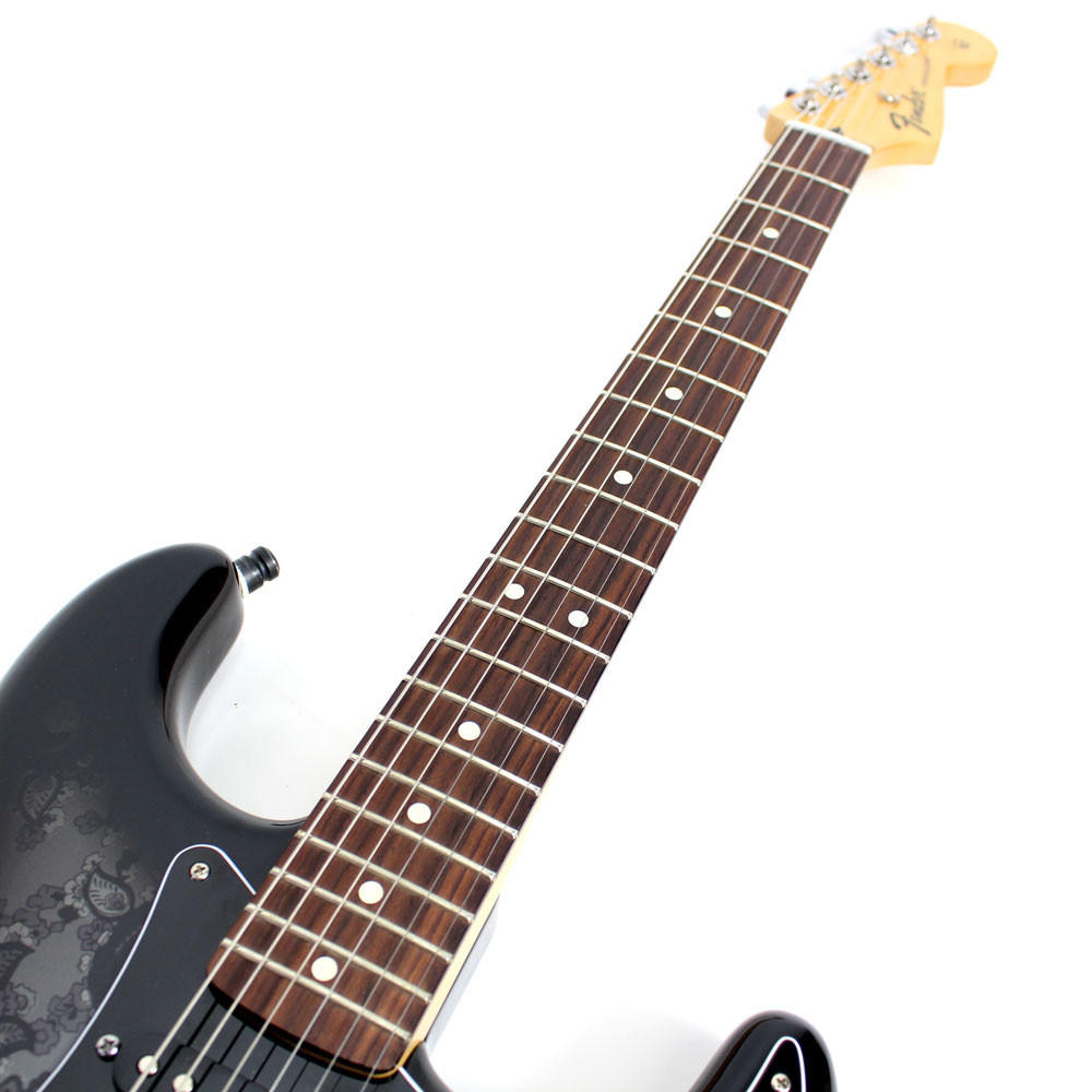 2012 Fender MIM Paisley Stratocaster Electric Guitar in Black