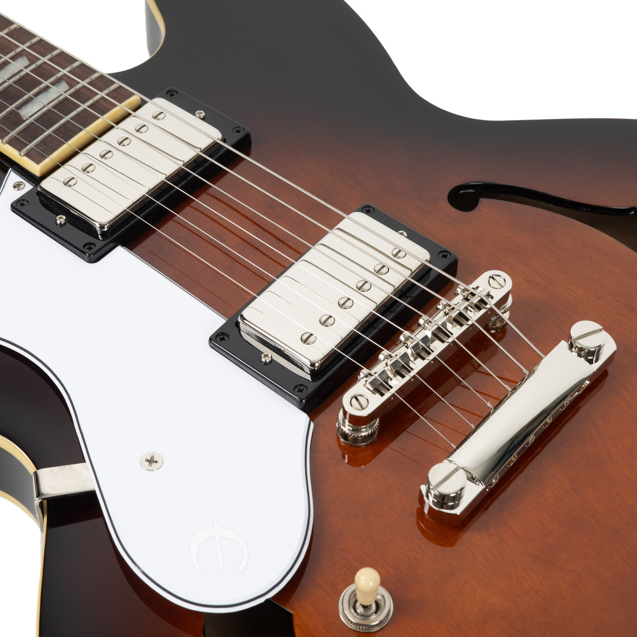 Epiphone Bonehead Riviera Left Handed- Dark Tobacco Burst | Cream