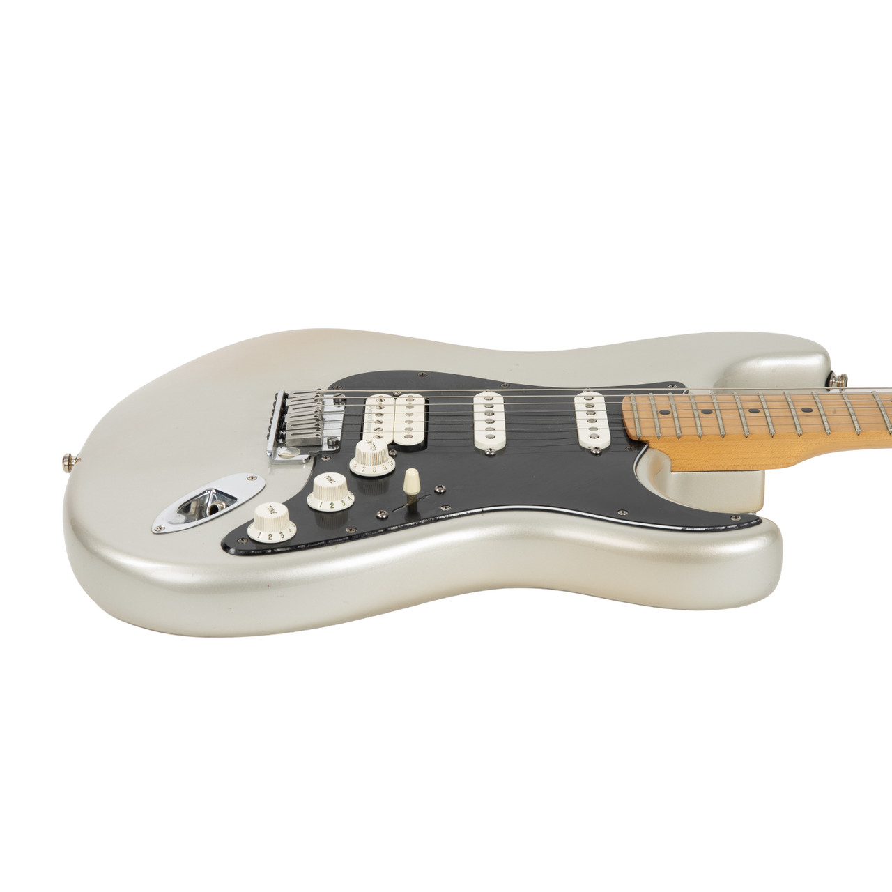 Used Fender American Fat Strat Texas Special Chrome Silver | Cream