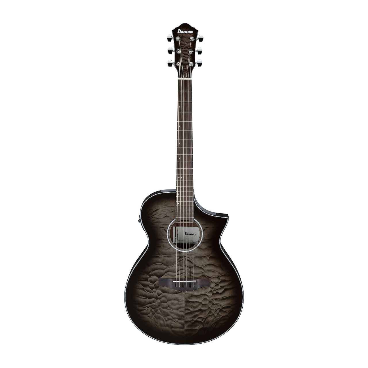 Ibanez AEWC16Q Acoustic Electric - Trans Black Sunburst | Cream