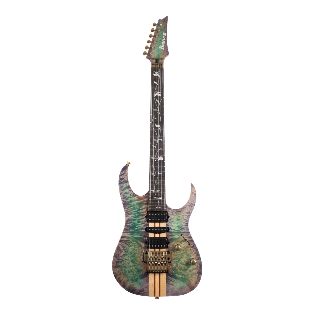 Ibanez Japan Custom Shop Visions IV2RG Burl Maple Top | Cream City