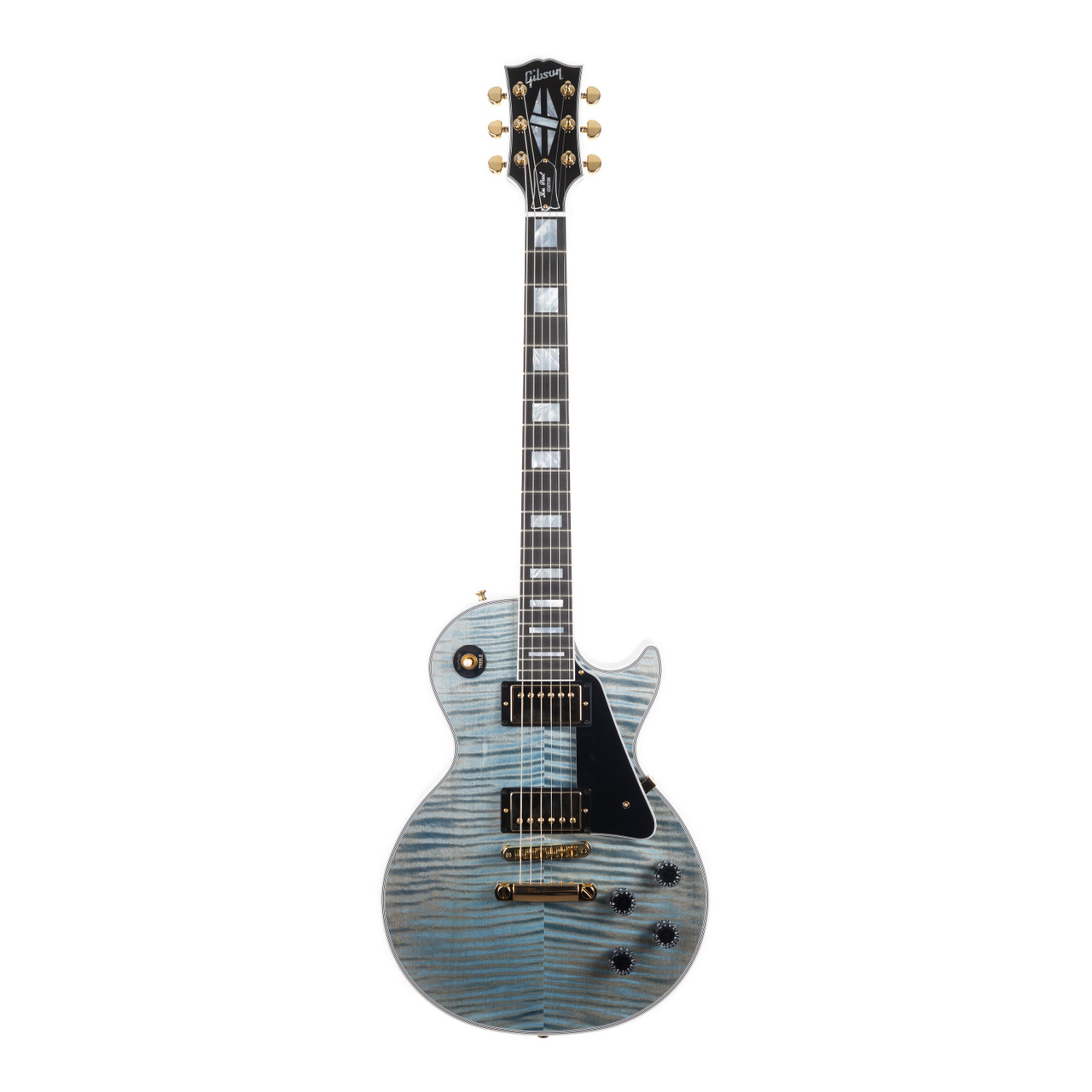 ギター LesPaul Custom Type nitro Gibson type Gibson Custom Les Paul Custom AAAA Flame Maple Top - Ocean Blue