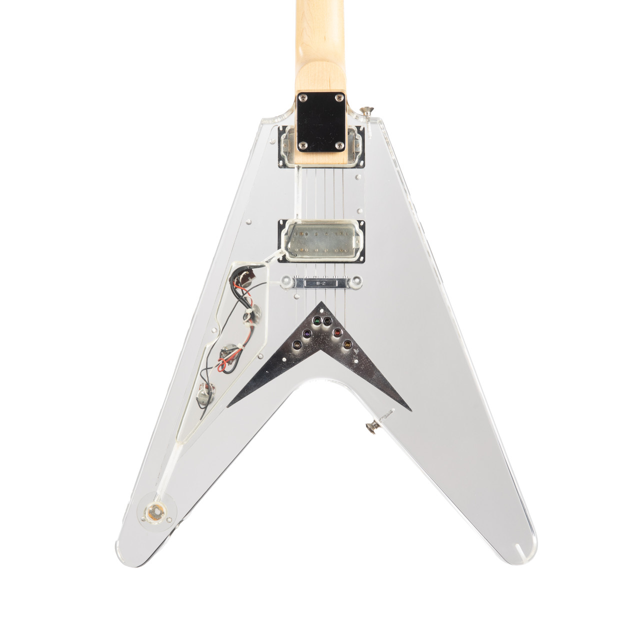 Used Juno Flying V Clear Acrylic Polymer Lucite | Cream City Music