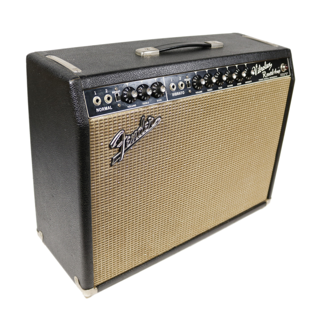 Vintage Fender Vibrolux Reverb 35W 2x10 Tube Combo Amp 1965