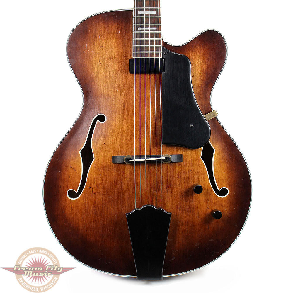 Used Washburn J-600 Hollow Body Electric Jazz Guitar in Sunburst