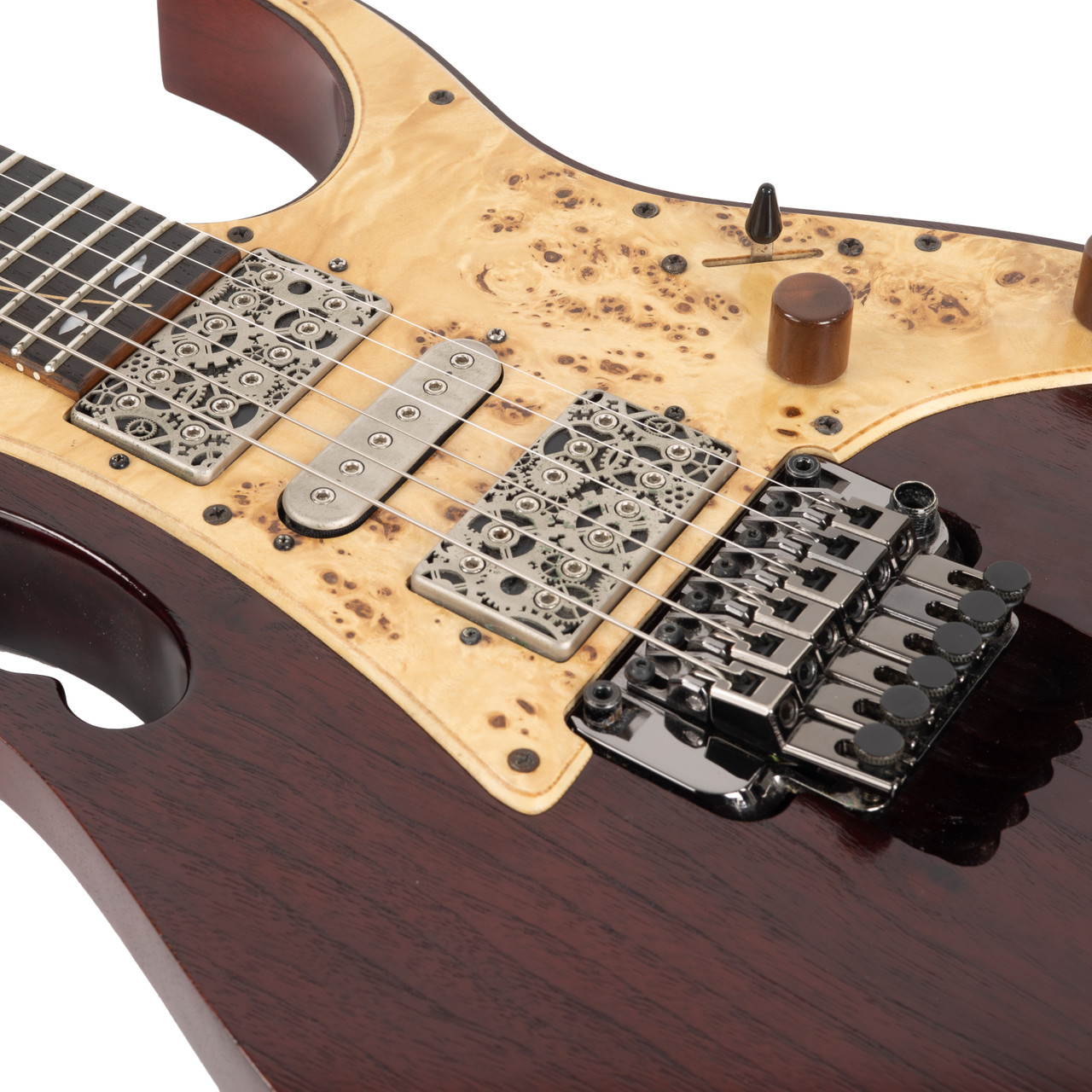Used Ibanez JEM77WDP Steve Vai JEM Woody Charcoal Brown Low Gloss