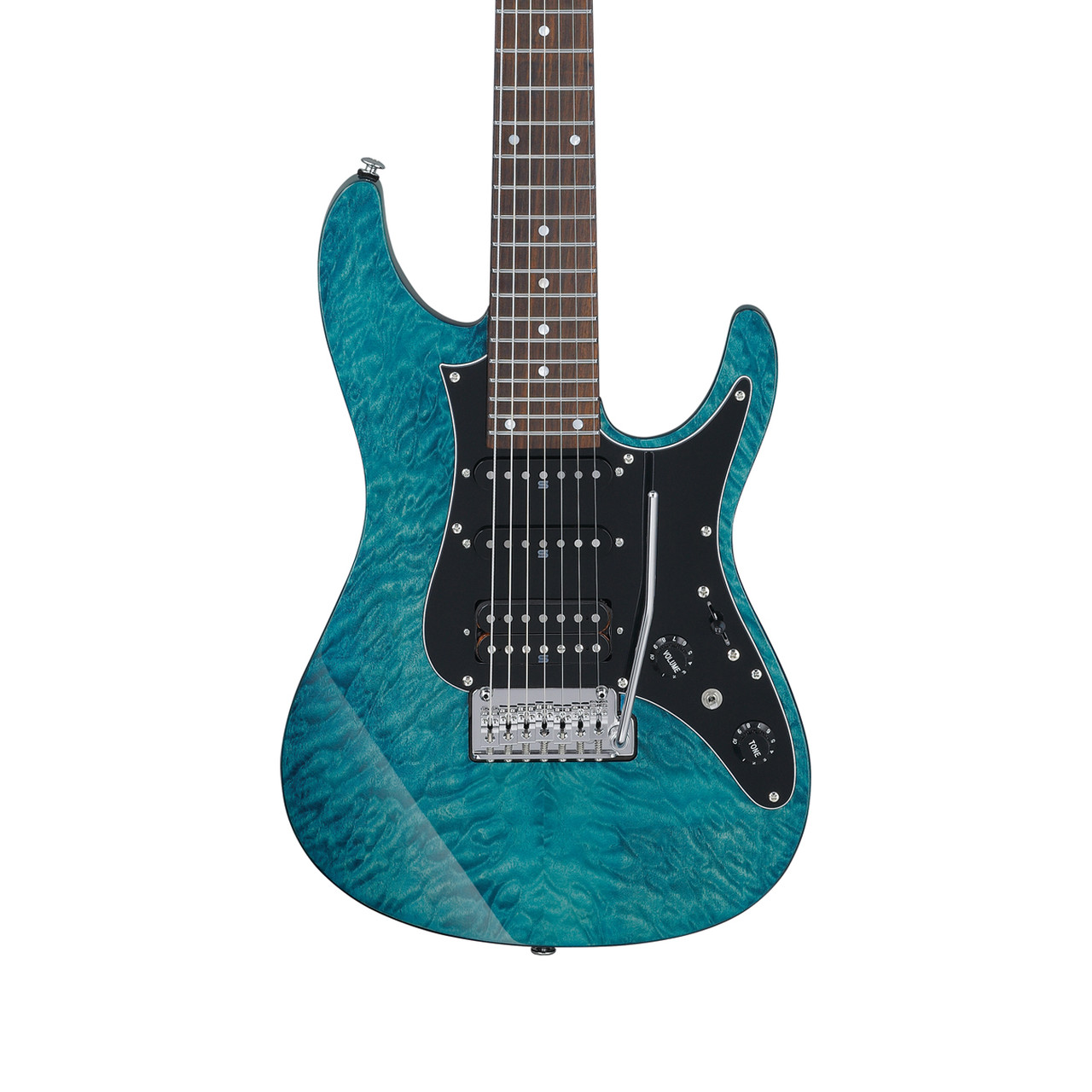あおページ Ibanez AZ447P1QM AZ Premium 7 - Cosmic Blue - Cream City Music