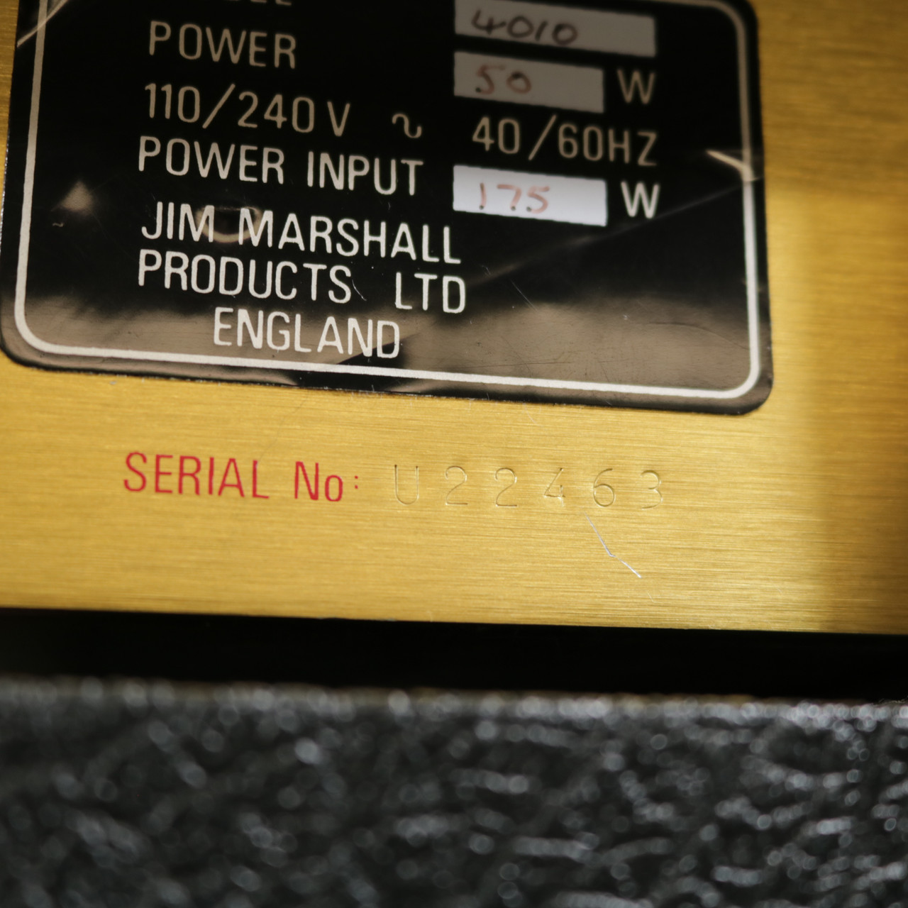 Vintage Marshall JCM800 Model 4010 50W 1x12 Tube Combo Amp 1986