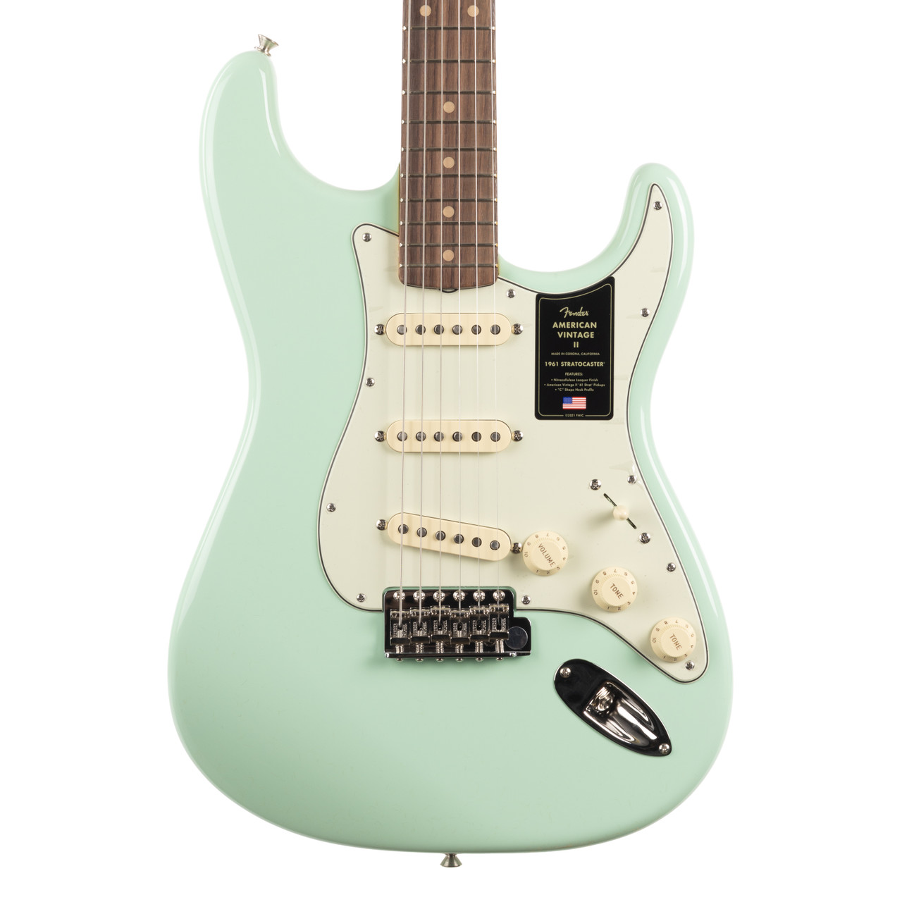 Fender American Vintage II 1961 Stratocaster Rosewood - Surf Green
