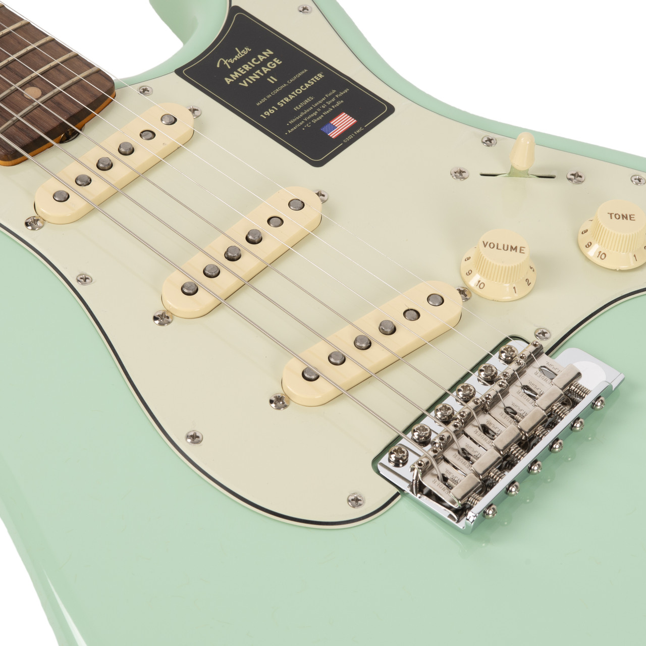 Fender American Vintage II 1961 Stratocaster Rosewood - Surf Green