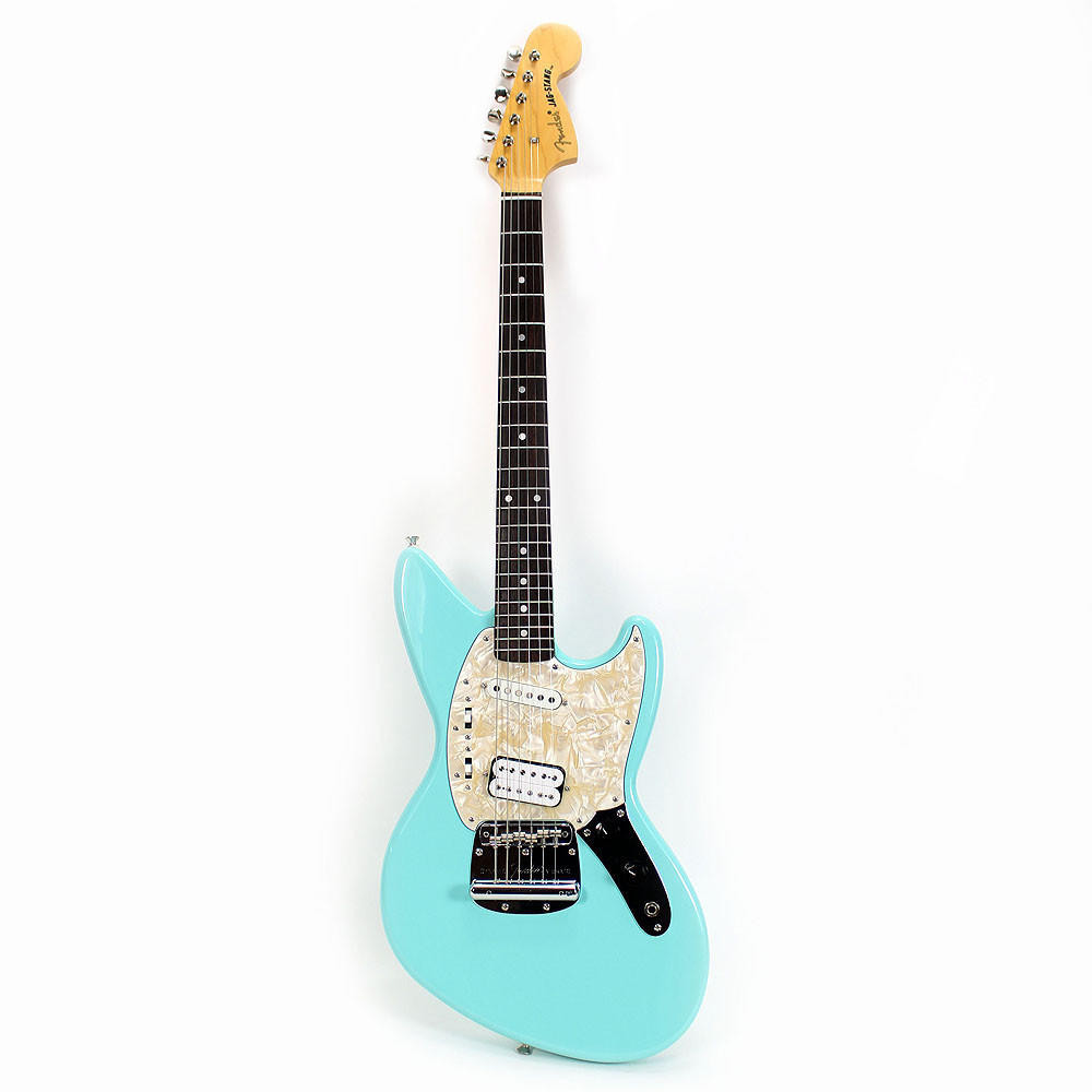 1996 Fender Jag-Stang Electric Guitar Sonic Blue Finish | Cream