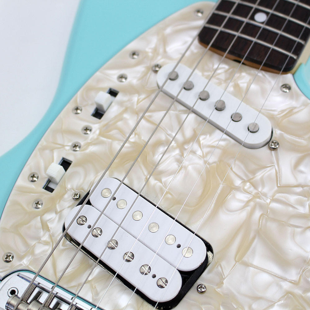 1996 Fender Jag-Stang Electric Guitar Sonic Blue Finish | Cream