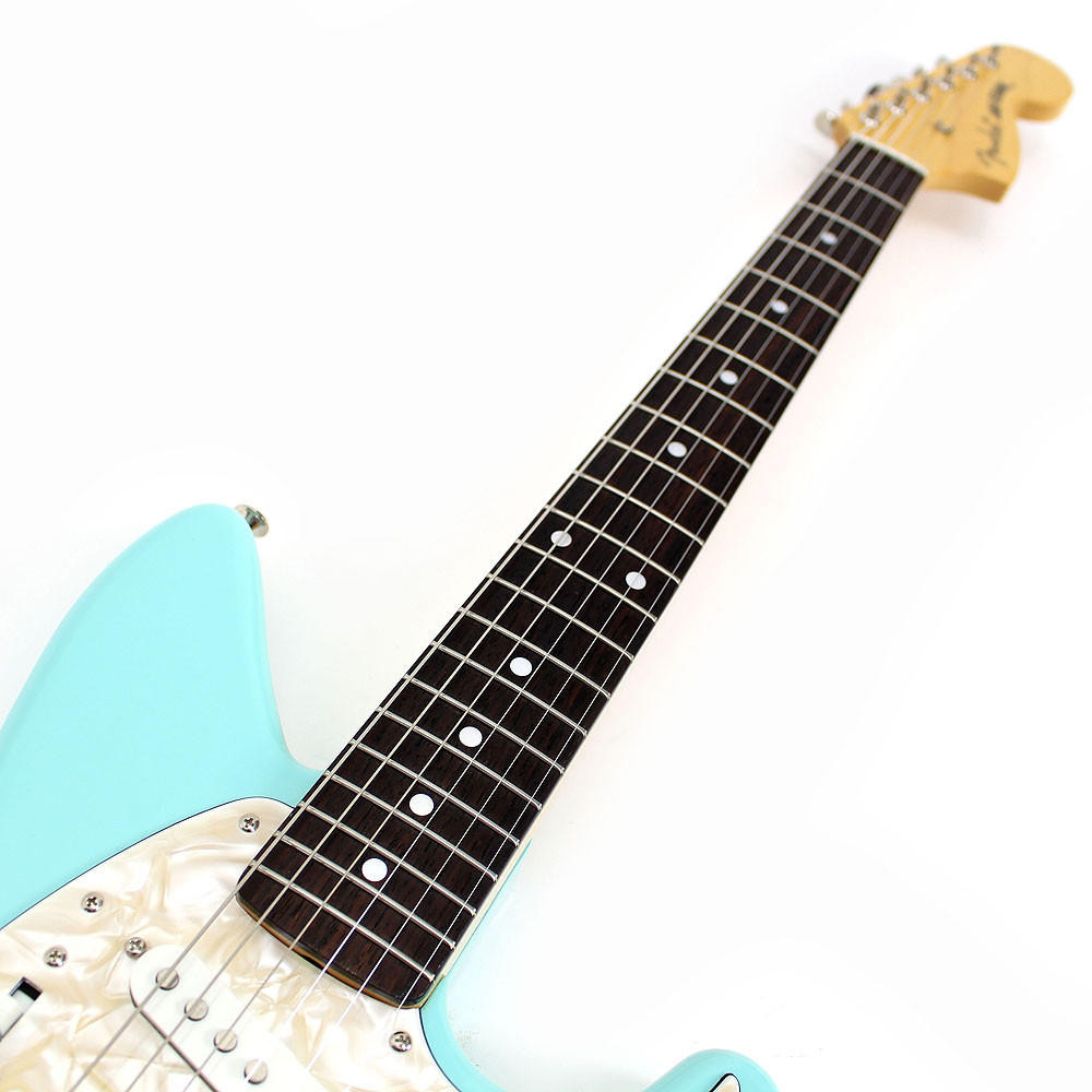 1996 Fender Jag-Stang Electric Guitar Sonic Blue Finish | Cream