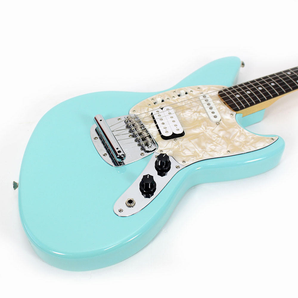 1996 Fender Jag-Stang Electric Guitar Sonic Blue Finish | Cream