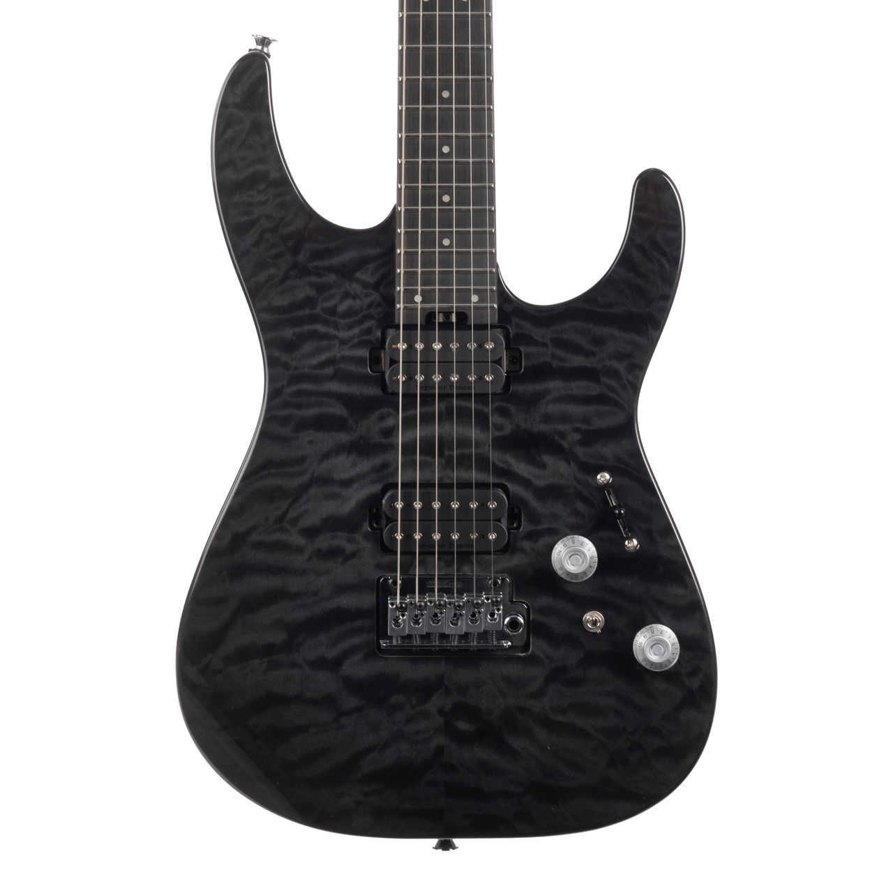 Charvel Pro-Mod Plus DK24 HH 2PT EB QM - Midnight Ocean - Cream