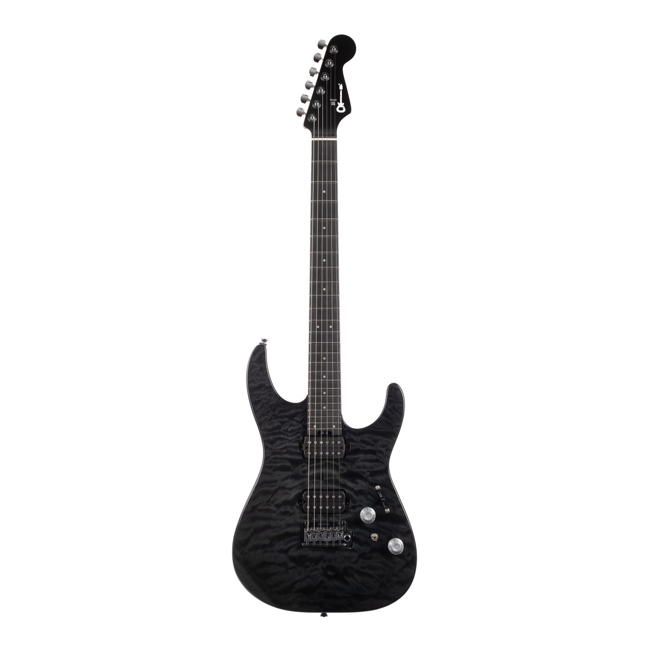 Charvel Pro-Mod Plus DK24 HH 2PT EB QM - Midnight Ocean - Cream