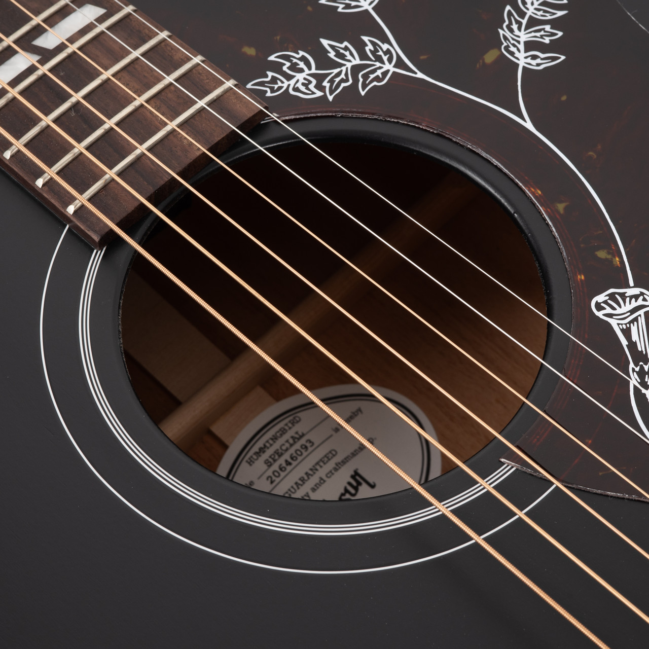 Gibson Hummingbird Special Acoustic-Electric - Satin Ebony - Cream