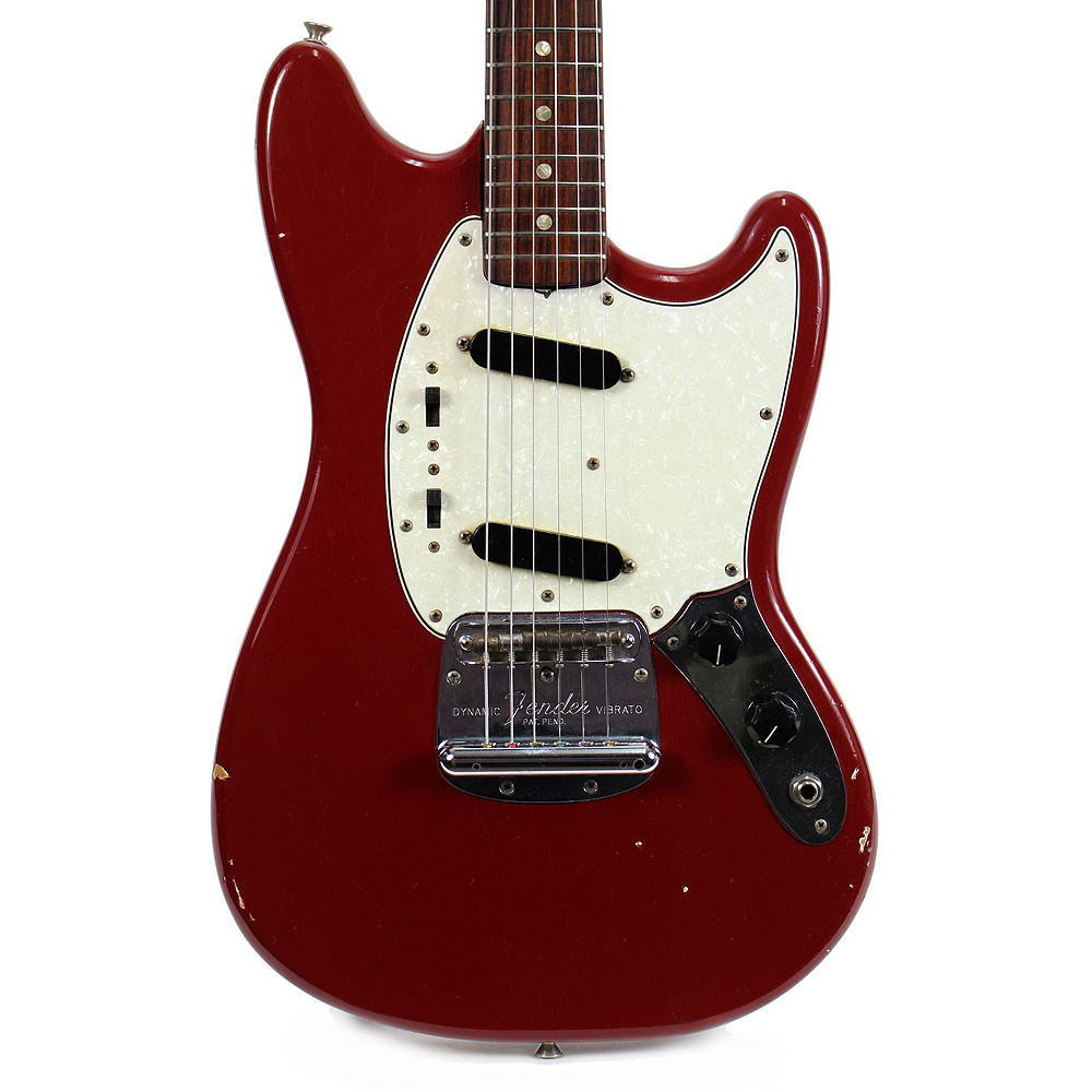 Vintage 1966 Fender Mustang Electric Guitar Red Finish | Cream Vintage 1966 Fender Mustang Electric Guitar Red Finish | Cream