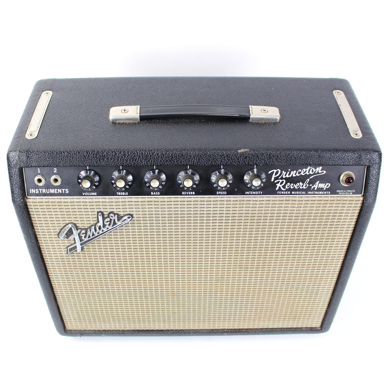 Vintage 1966 Blackface Fender Princeton Reverb 12W 1x10 Tube Combo