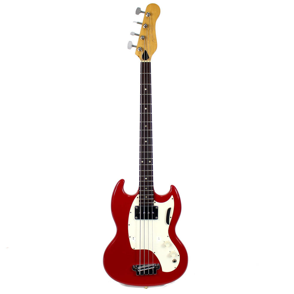 Vintage 1960s Kalamazoo KB Electric Bass Guitar in Flame Red