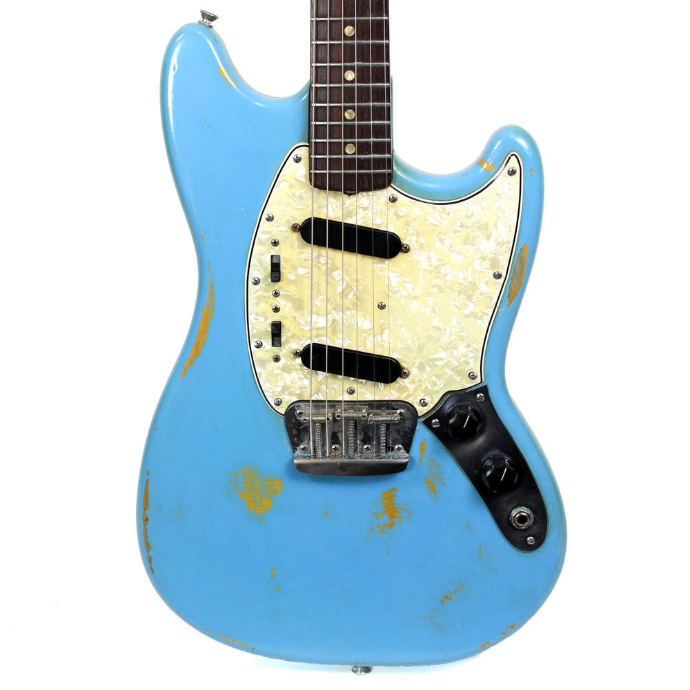 Vintage 1966 Fender Duo Sonic II Electric Guitar in Blue Finish