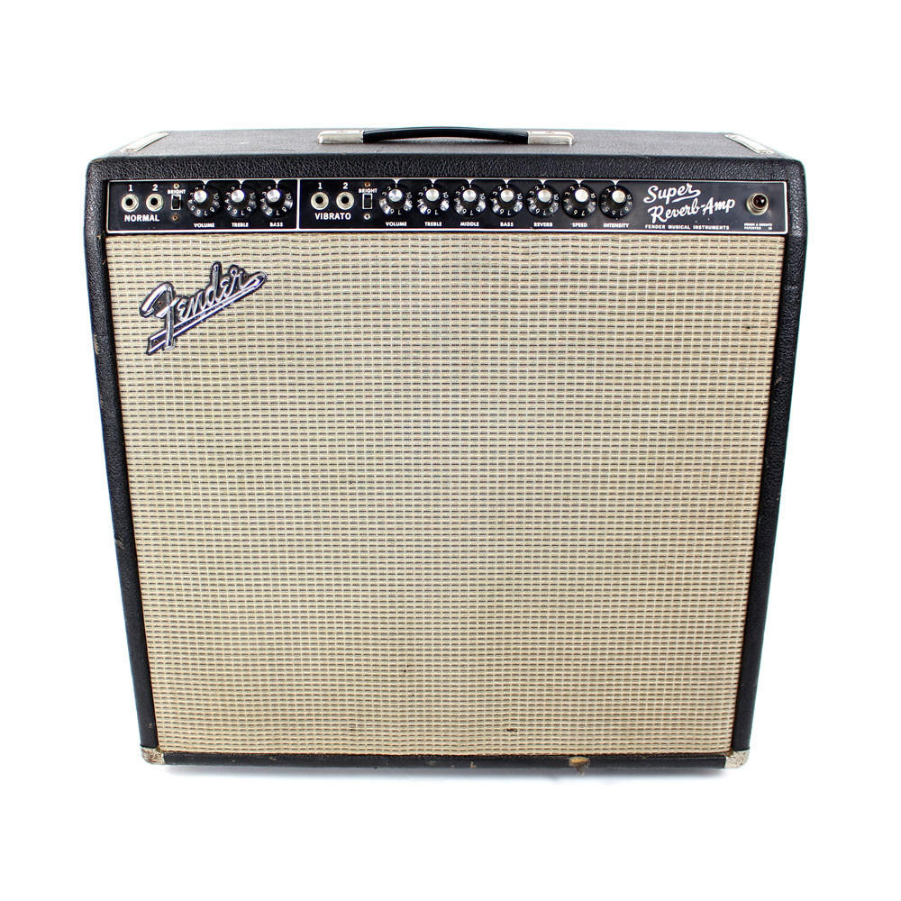 Vintage 1967 Blackface Fender Super Reverb 40W 4x10 Tube Combo Amp