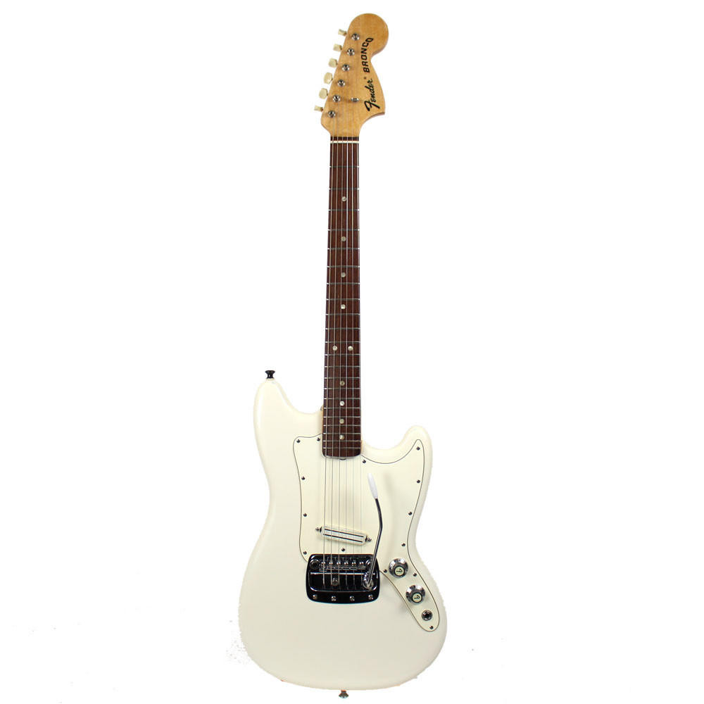 Vintage 1968 Fender Bronco Electric Guitar in White Finish | Cream