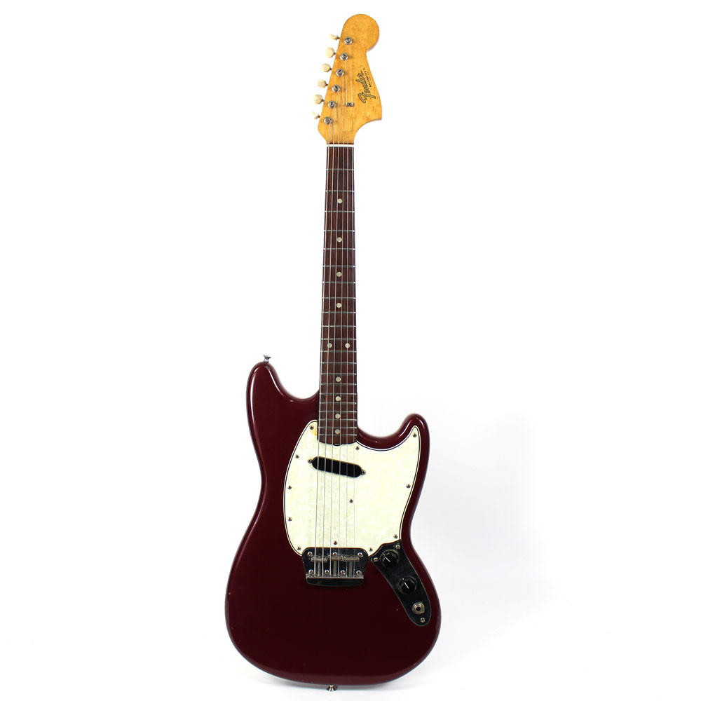 Vintage 1965 Fender Musicmaster II Electric Guitar Metallic Red