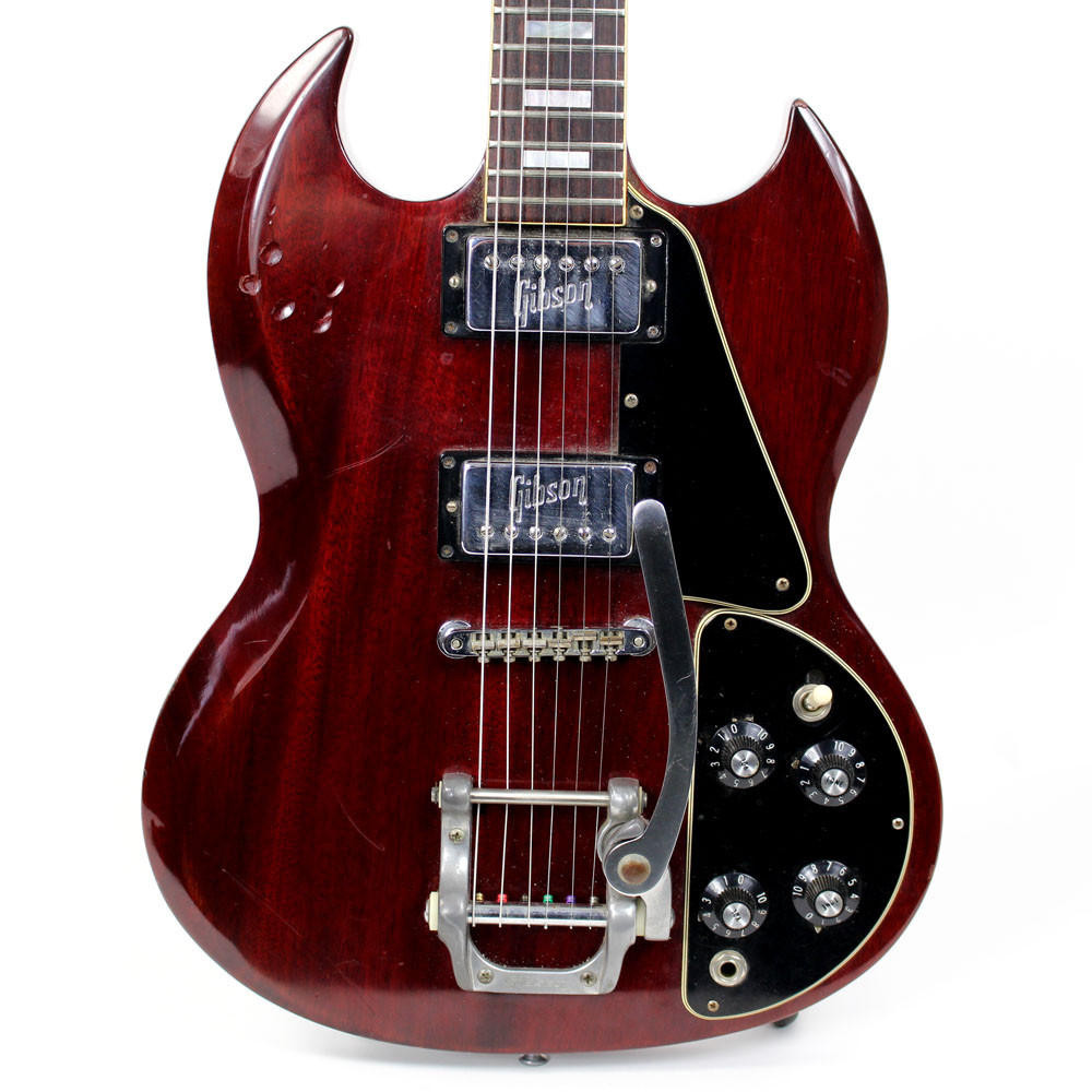 Vintage 1972 Gibson SG Deluxe Electric Guitar in Cherry Finish