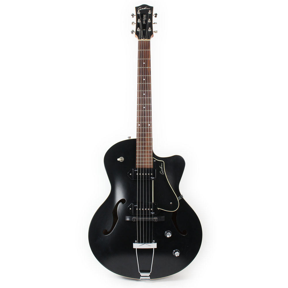 2003 Godin 5th Avenue CW Kingpin II Archtop Electric Guitar Black