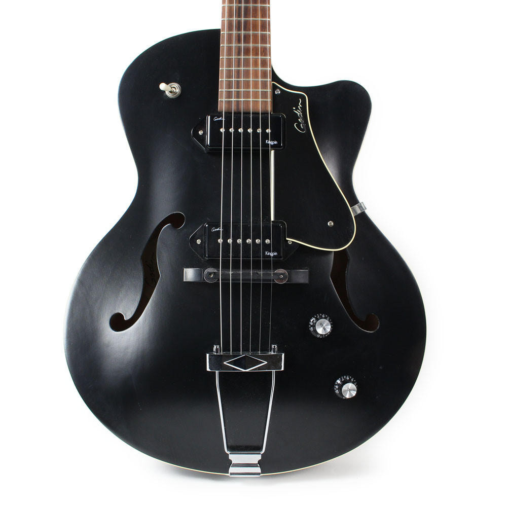 2003 Godin 5th Avenue CW Kingpin II Archtop Electric Guitar Black
