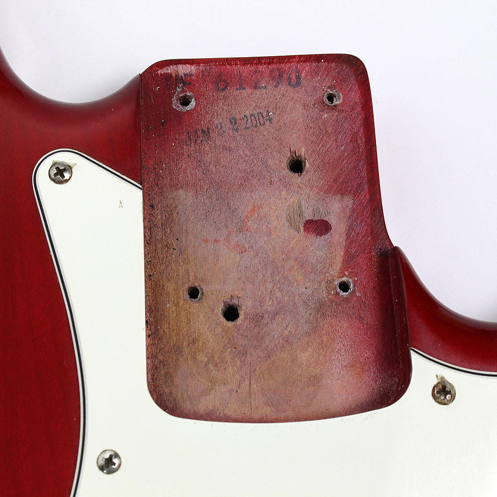 2004 Fender USA Made Jazz Bass Guitar in Translucent Red Finish