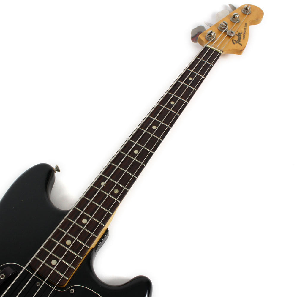 ビンテージ Fender Musicmaster Bass ブラック Vintage 1976 Fender Musicmaster Bass Guitar Black | Cream City Music