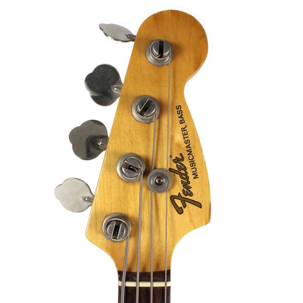 Vintage 1976 Fender Musicmaster Bass Guitar Black | Cream City Music