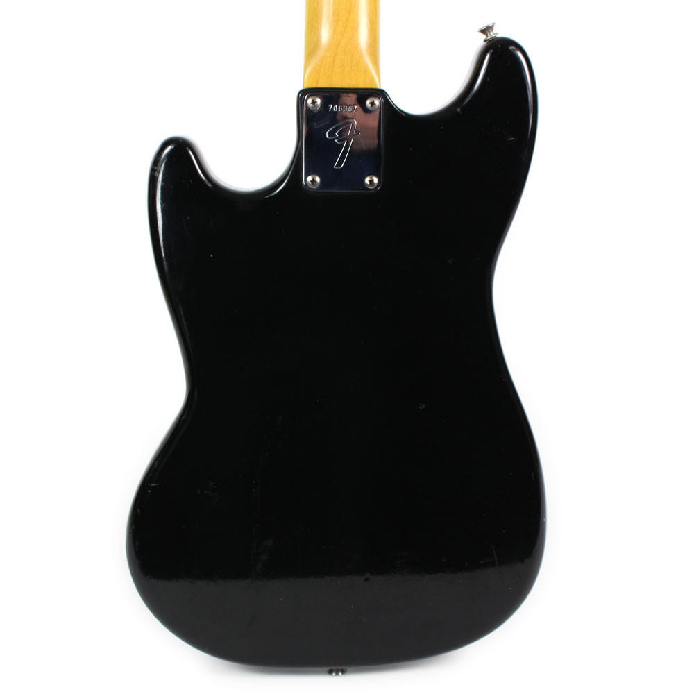 Vintage 1976 Fender Musicmaster Bass Guitar Black | Cream City Music