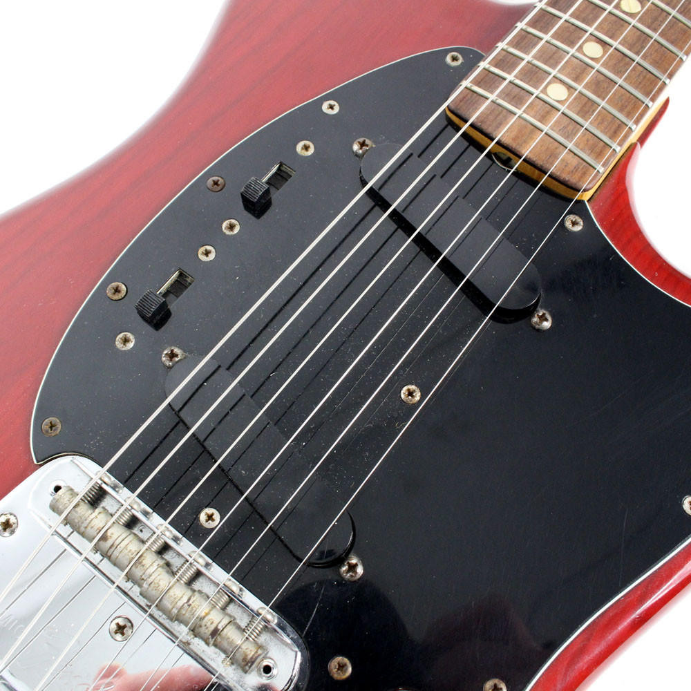 Vintage 1979 Fender Mustang Electric Guitar Translucent Red
