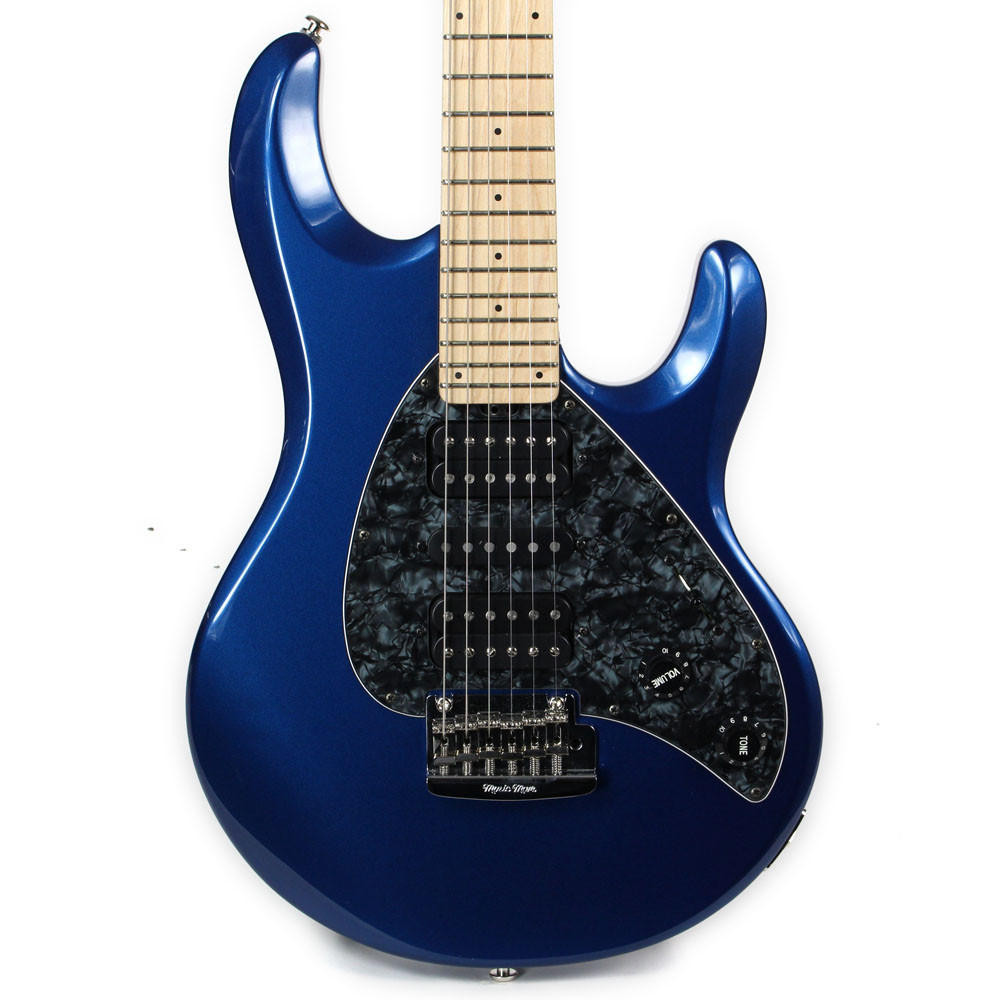 Used Ernie Ball Music Man Silhouette Electric Guitar Blue Pearl