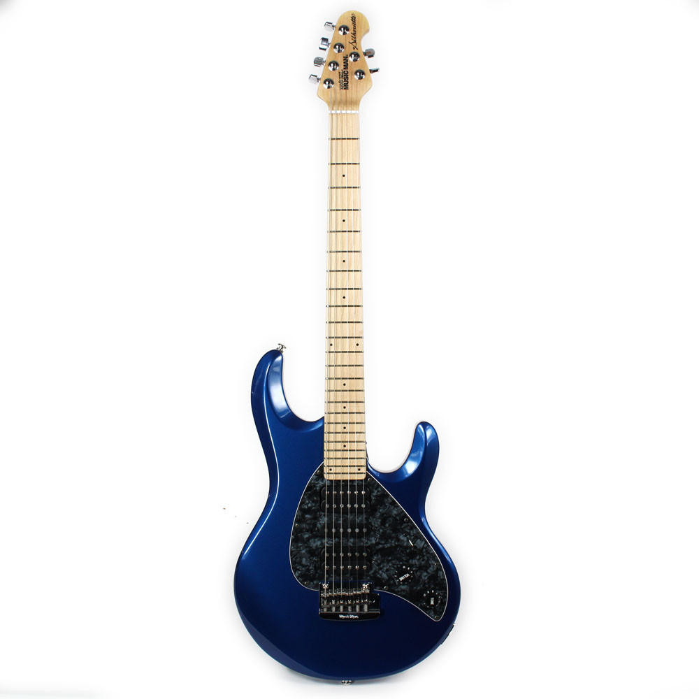 Used Ernie Ball Music Man Silhouette Electric Guitar Blue Pearl