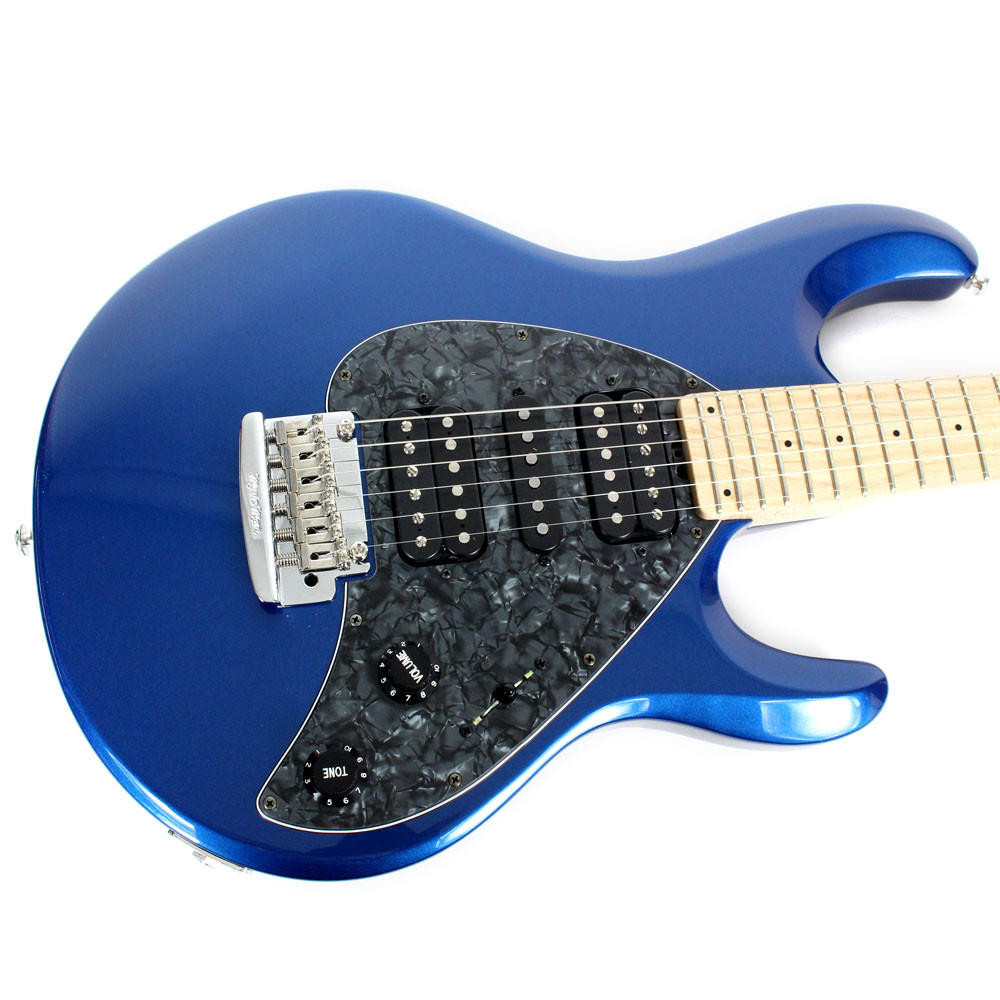 Used Ernie Ball Music Man Silhouette Electric Guitar Blue Pearl