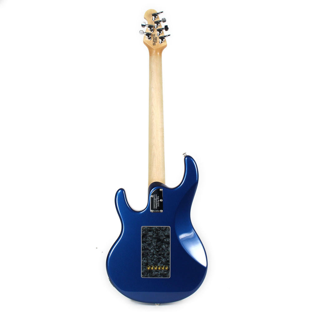 Used Ernie Ball Music Man Silhouette Electric Guitar Blue Pearl