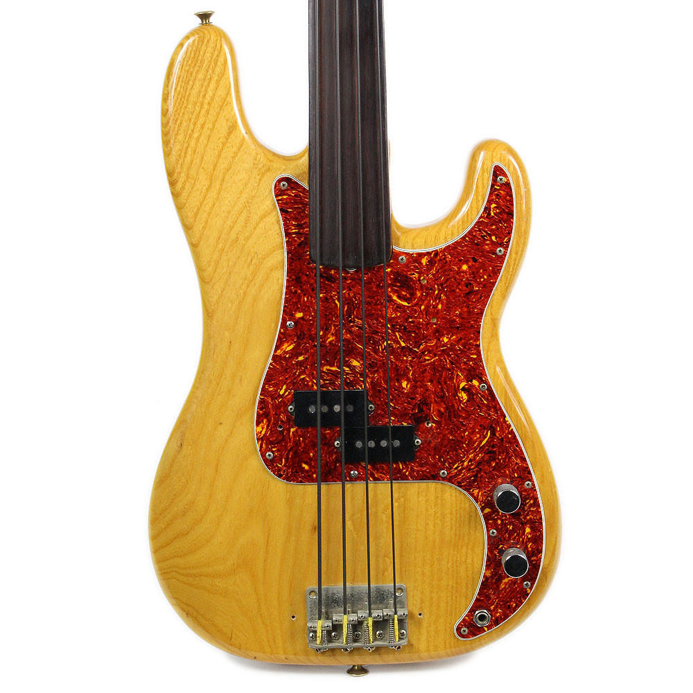 Vintage 1974 Fender Fretless Precision Bass Natural Finish | Cream